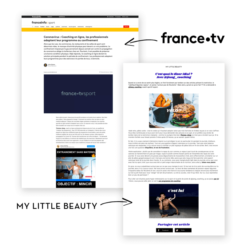 Articles de presse et preuves média Jiang Coaching